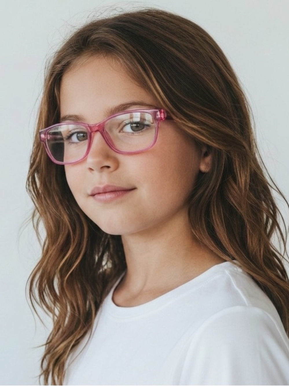 Lacoste L3803 B Girl's Fuchsia With Glitter Temples 51-13-135mm Eyewear Frames